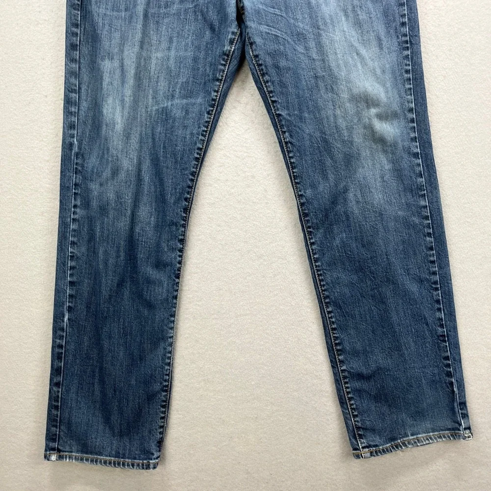 Lucky Brand Jeans Mens 36 Blue Denim Athletic Slim Fit Distressed Streetwear